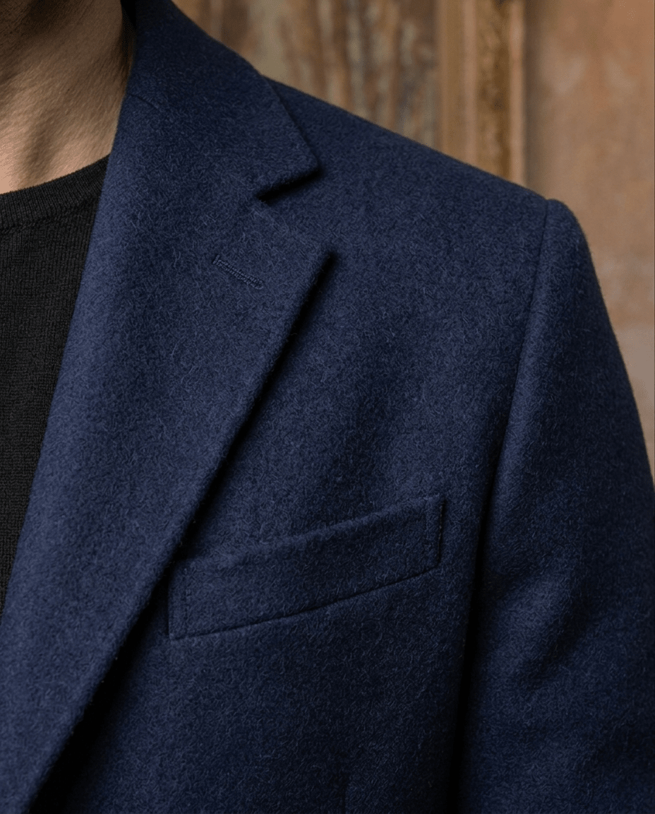 The Short Wool Coat – Navy - ELOROCoats