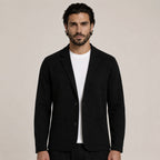Wool Blazer Cardigan – Black - ELORO
