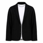 Wool Blazer Cardigan – Black - ELORO