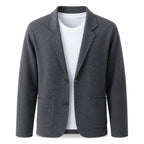 Wool Blazer Cardigan – Charcoal - ELORO