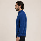 Zip Wool Cardigan – Deep Blue - ELORO