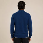 Zip Wool Cardigan – Deep Blue - ELORO